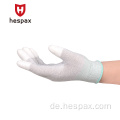 Hespax Fingerspitzen tauchte PU -Kohlefaser -ESD -Handschuhe ein